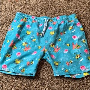 Spongebob and Patrick Men’s Swim Trunks